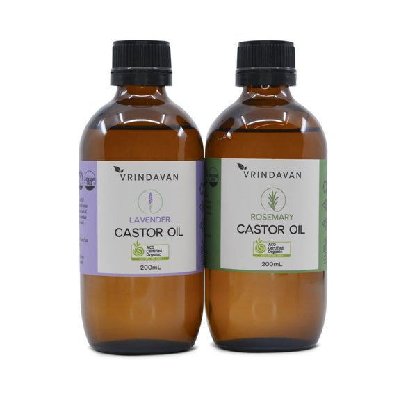 Certified Organic Lavender Castor Oil & Rosemary Castor Oil