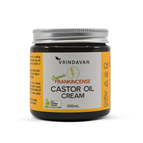 Organic Frankincense Castor Oil Cream – Deeply Moisturising & Rejuvenating - 100mL