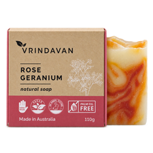 Load image into Gallery viewer, Rose Geranium Artisan Square Soap – Natural &amp; Palm Oil Free