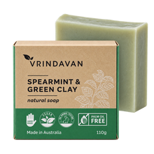 Load image into Gallery viewer, Spearmint &amp; Green Clay Square Soap – Natural, Palm Oil Free