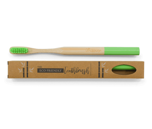 Vrindavan Bamboo Toothbrush - Adult: Eco-Friendly Oral Care Solution