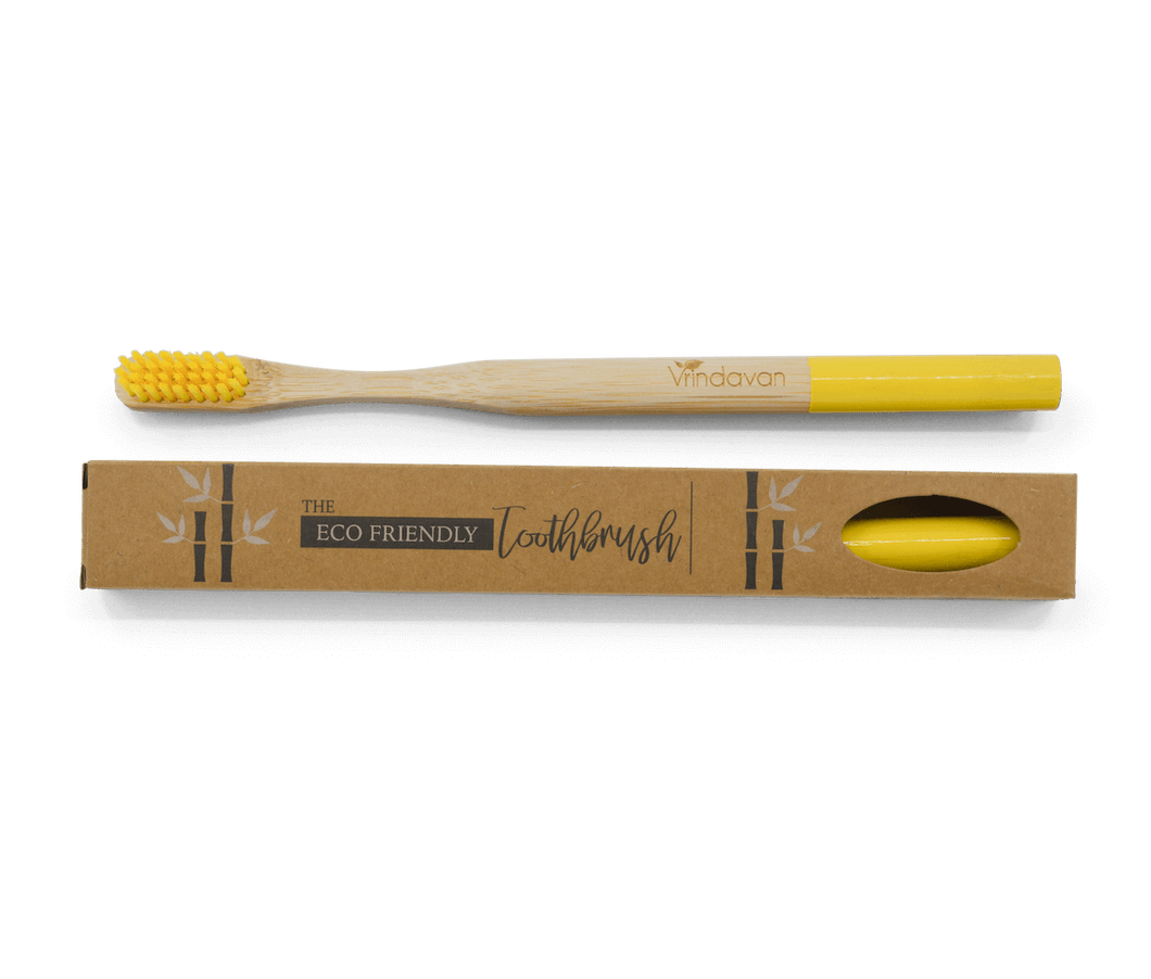 Vrindavan Bamboo Toothbrush - Adult: Eco-Friendly Oral Care Solution