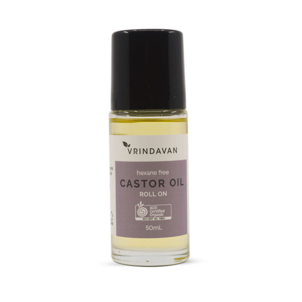 Organic Castor Oil Roll On – 50mL | Hexane Free & Cold Pressed