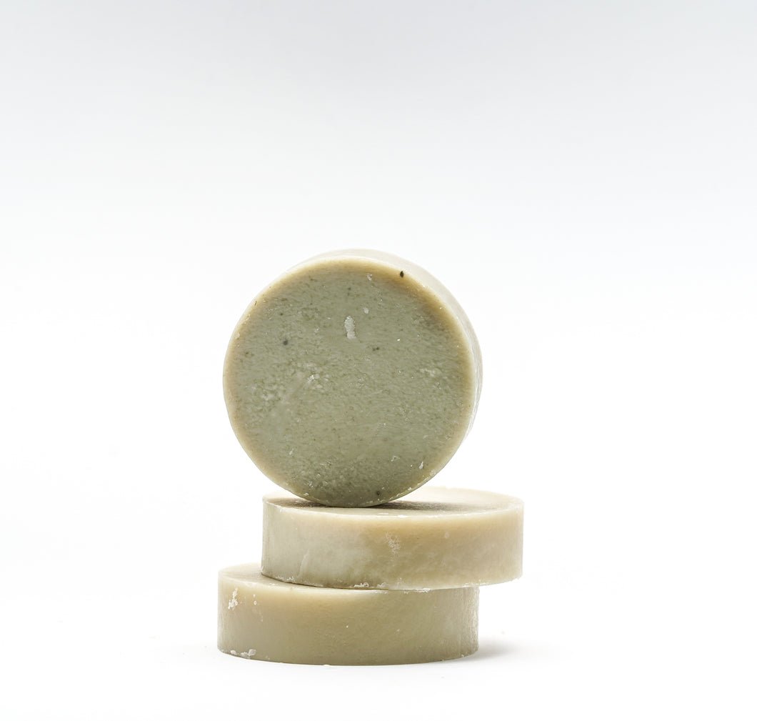 Spearmint & Green Clay Round Soap – Organic and Palm Oil Free