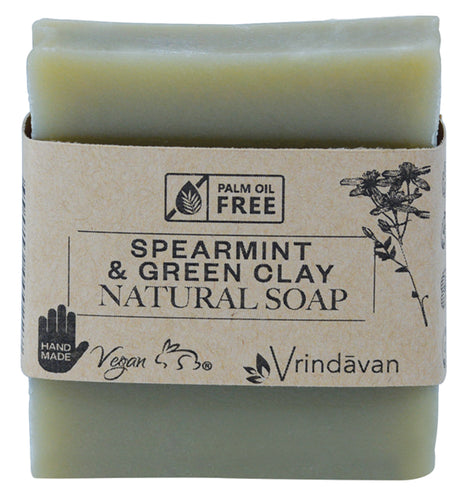 Spearmint & Green Clay Square Soap – Natural, Palm Oil Free