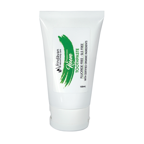Vrindavan Natural Neem Toothpaste – Organic, SLS & Fluoride-Free, 100mL